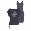 Jerseykleid KANGAROOS, Damen, Gr. 36/38 (S), N-Gr, blau (marine, weiß), Jersey, Obermaterial: 50% Baumwolle, 50% Modal. Kleid: 95% Baumwolle, 5% Elasthan, bedruckt, gestreift, kontrastfarbene Details, casual, figurbetont mini, Rundhals, ohne Ärmel,...