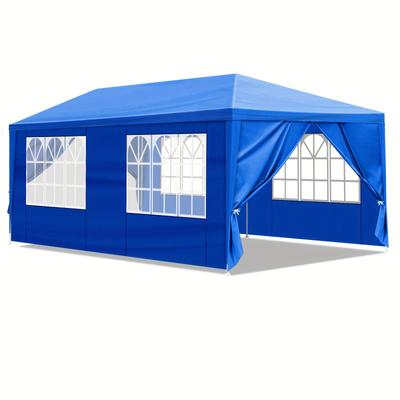 TEMU 10x20ft Party Tent With 6 Removable Sidewalls, Outdoor Event Shelter