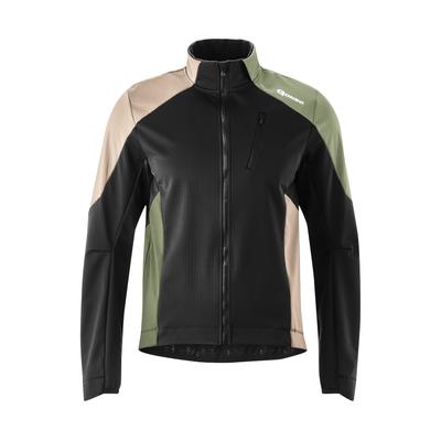 Fahrradjacke GONSO "TRAIL JACKET SOFTSHELL M", Herren, Gr. S, schwarz, 100% Polyester, Rundhals, Langarm, Jacken, Wasserabweisend, strapazierfähig, atmungsaktiv