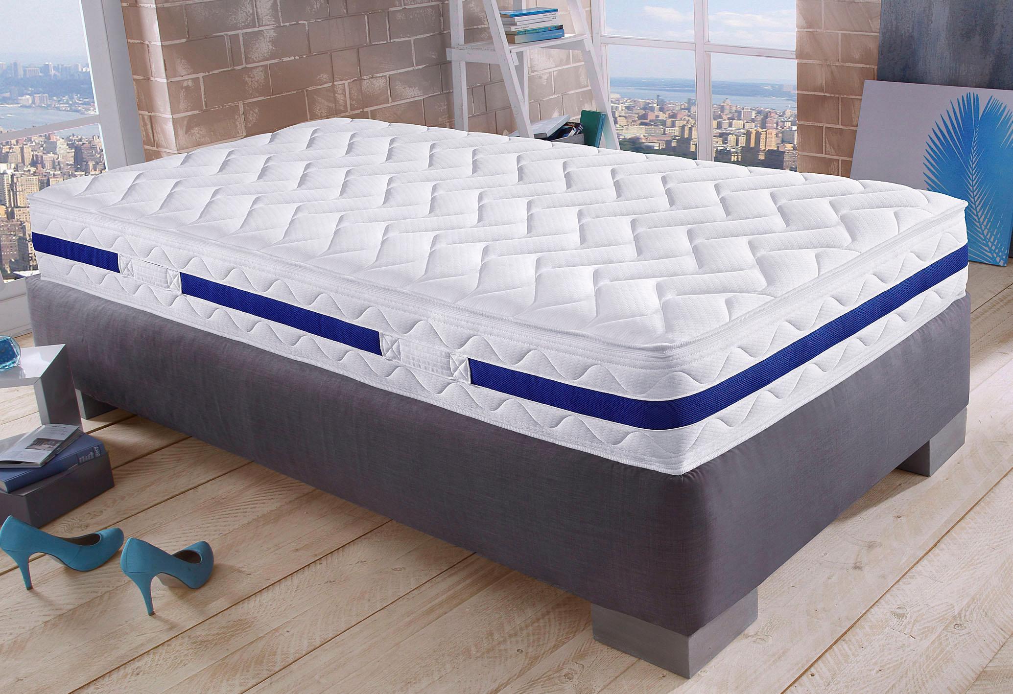 Taschenfederkernmatratze BRECKLE "1000 Pur, 7 Zonen Matratze 90x200 cm, 140x200 cm & weitere Größen", weiß, B:90cm H:25cm L:190cm, Bezug: 66% Polyester, 34% Viskose. Steppfüllung: 100% Polyester, Matratzen, Taschenfederkernmatratze, Matratze...