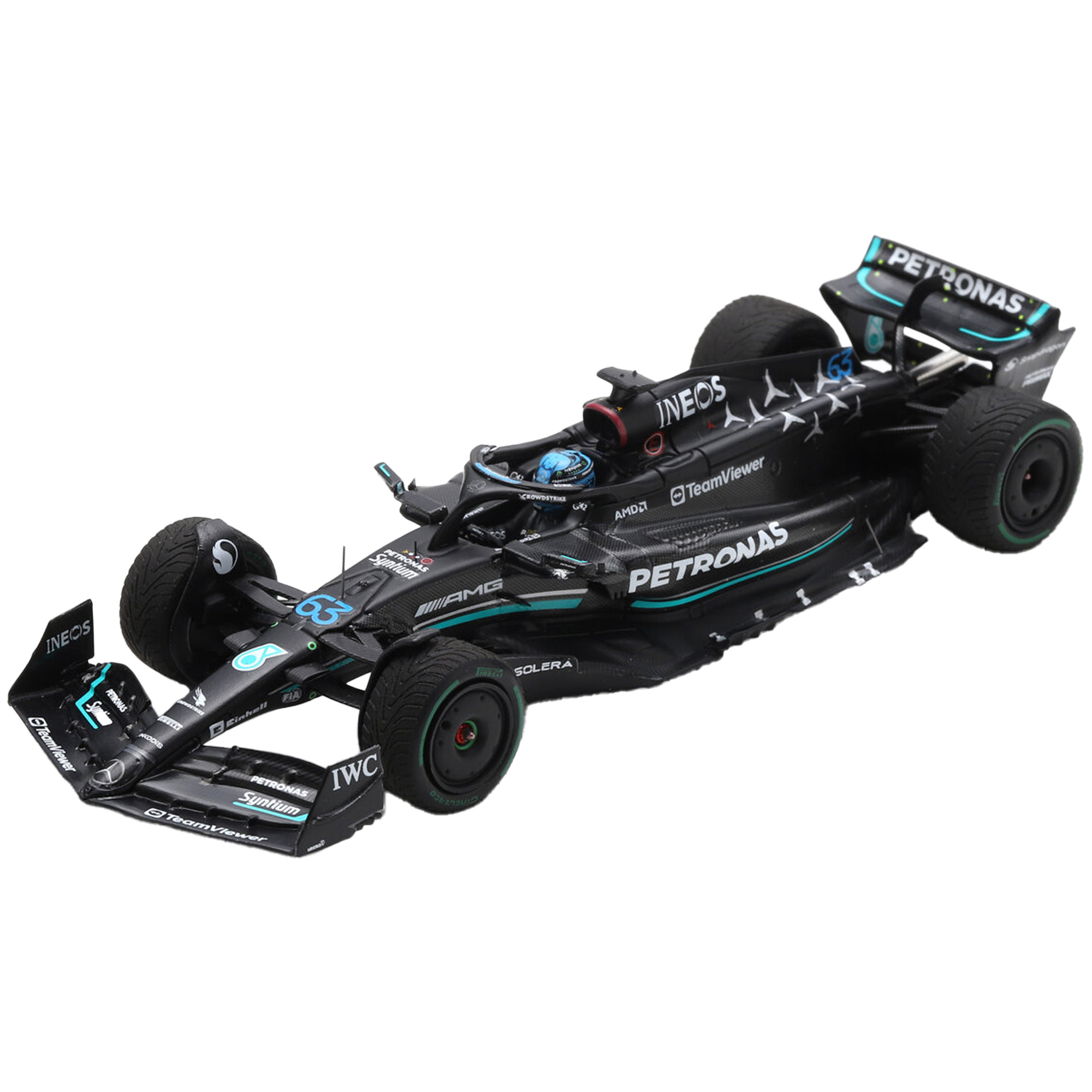 Mercedes AMG Petronas F1 W14 E Performance Nr.63 George Russell 5. Monaco GP 1:43 Spark Model Image