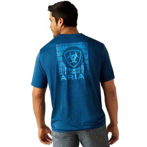Ariat Men's Charger SW Shield Short-Sleeve Work Shirt - Poseidon M