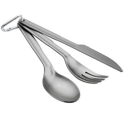 GSI Outdoors Halulite 3 Piece Ring Cutlery Set - Silver