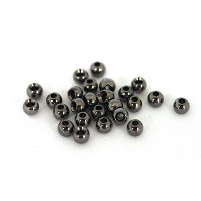 RoundRocks Brass Beads - Black 4mm