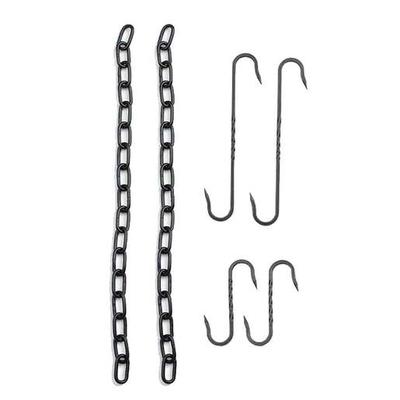 Barebones Cowboy Grill S-Hook and Chain Kit - Black
