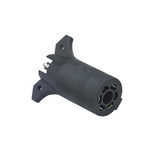 SeaChoice 7-Way Trailer Wiring Adapter - Black RV Style to 4-Flat