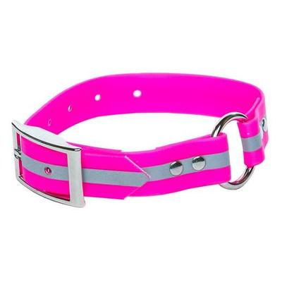 ROCT Outdoors Upland Field Collar with Reflective Band Traditonal Collar - Pink 24in-28in