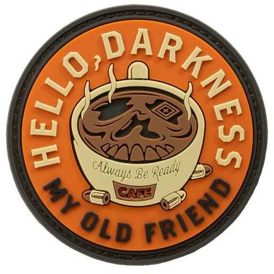 5.11 Tactical Hello Darkness Coffee Patch - Orange/Black One Size Fits Most