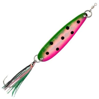 McOmie's Salmon Spoon with Hoochie Casting Spoon - Mean Green 314