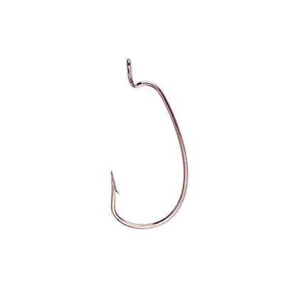 Eagle Claw Lazer Extra Wide Gap Ring Eye Worm Hook - Red 3/0