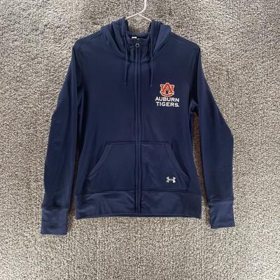 Under Armour Tops | Auburn Tigers Sweatshirt Womens Medium Blue Full Zip Cold Gear Running Ladies | Color: Blue | Size: M