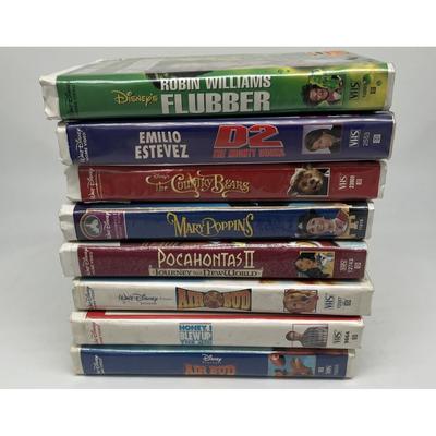 Disney Media | Disney Vhs Bundle Of 8 Air Bud Mary Poppins D2 Flubber +++ | Color: Gold | Size: Os