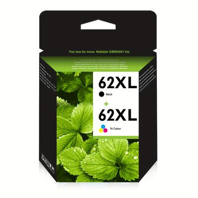 TEMU 62xl Ink Cartridges Black & Replacement For Ink 62 62xl Works With 8000 7640 7645 5660 5642 5540 5745 5746 5740 8045 8040 255 250 200 Printers 2-pack