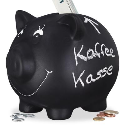Sparschwein, zum Beschriften, Keramik, Kreide, Hochzeit, Geburtstag, Taufe, Spardose, 14 x 17 x 13 Image