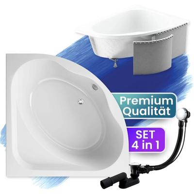 Badland - Badewanne Eckbadewanne 150x150 mit Styroporverkleidung, Ablauf & Füße gratis Image