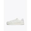 Plateausneaker TOMMY JEANS "THE GREENWICH MIX MEDIA", Herren, Gr. 46, beige (ecru), Leder, Textil, sportlich, Schuhe, Freitzeitschuh, Schnürschuh, Halbschuh mit Logoflagge