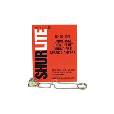 G.C. Fuller Shurlite Spark Lighter, Universal Single-Flint Round Lighter (322-3001)