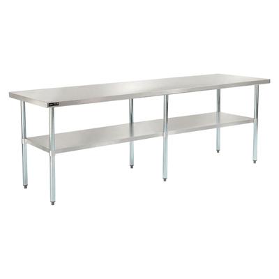 Global Industrial Work Table with Undershelf, Rectangular, 96 x 30 x 35, Silver Top, Silver Base/Legs (GBE319058)