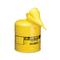 Justrite Type I Steel Safety Can, Diesel, 5 gal, Yellow, with Funnel (400-7150210)