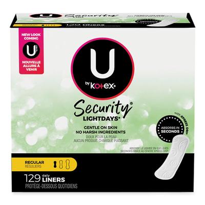 Kotex U by Kotex Security Lightdays Liners, Unscented, 129/Pack (KCC49060)