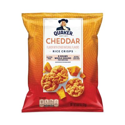 Quaker Rice Crisps, Cheddar Cheese, 0.67 oz Bag, 60 Bags/Box (GRR29500051)