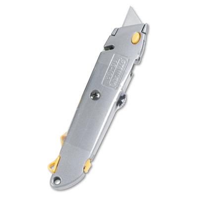 Stanley Quick-Change Utility Knife w/Retractable Blade & Twine Cutter, Gray (BOS10499) (BOS10499)