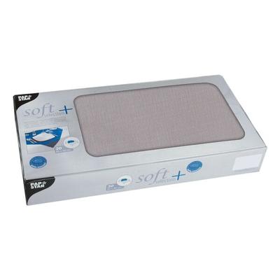 Papstar Vlies Mitteldecke 80 x 80 cm »soft selection plus« einfarbig 20 Stück grau, 80 cm