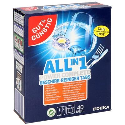 Gut und Günstig All-in-1 Geschirrreiniger Tabs »Power Complete« 40 Tabs weiß Image
