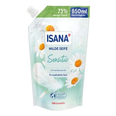 Milde Seife »Sensitiv« 850 ml Nachfüllbeutel weiß, ISANA