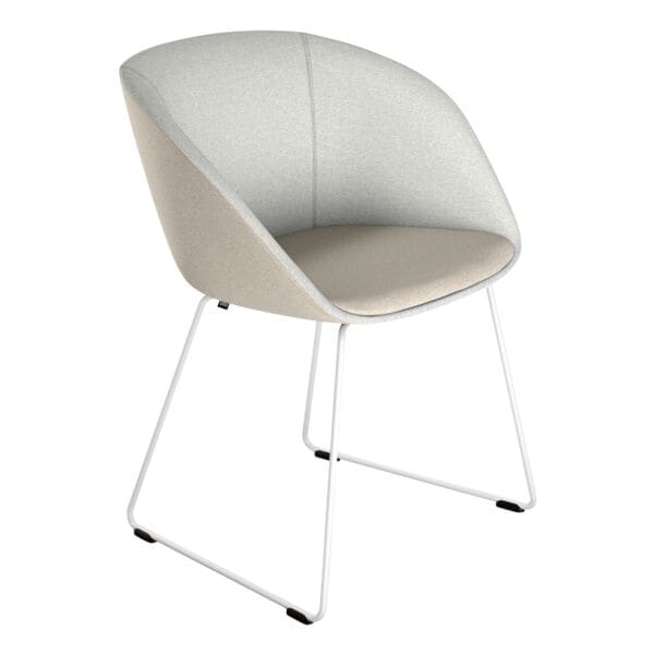 Sedus Schalenstuhl »on spot cosy« Kufengestell weiß weiß, 44 cm