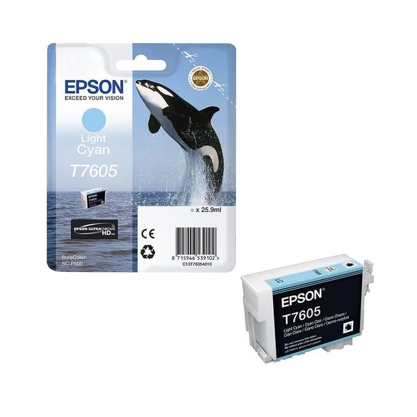 Epson Tintenpatrone »T7605« light cyan blau Image