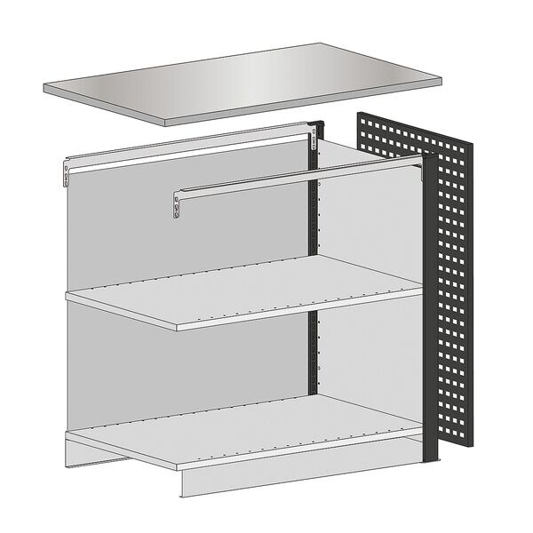 SCHULTE Lagertechnik Theken-Endmodul 1000 mit Arbeitsplatte »MULTIplus« 38