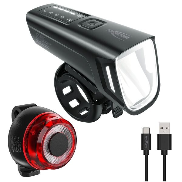 Ansmann LED Fahrradbeleuchtungs-Set schwarz Image