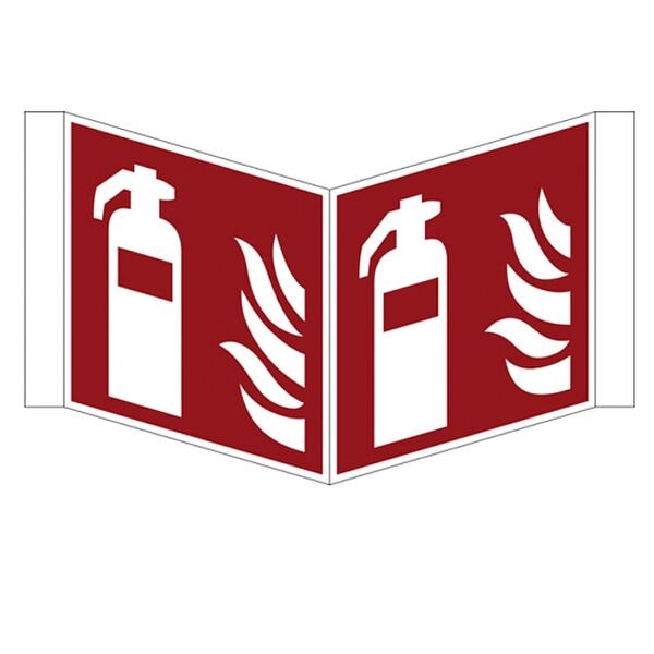 LimarLite Feuerlöscherzeichen Nasenschild »Feuerlöscher [F001]« 15 x 15 cm Aluminium (0,5 grau, 15x15 cm