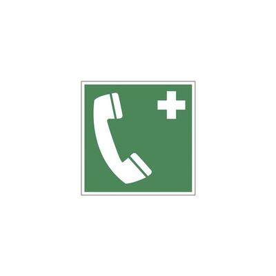 LimarLite Rettungszeichen »Notruftelefon [E004]« 15 x 15 cm Folie (0,4 mm), 15x15 cm