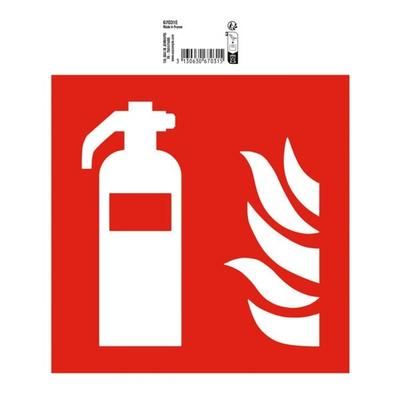 EXACOMPTA Hinweisschild »Feuerlöscher« 20 cm rot, 20x20 cm Image