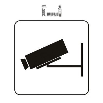 EXACOMPTA Hinweisschild »Videoüberwachung« 20 cm schwarz, 20x20 cm