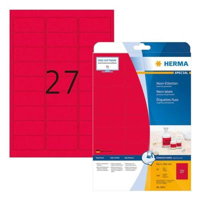 Herma 540er-Pack Neon-Etiketten »5045« rot Image