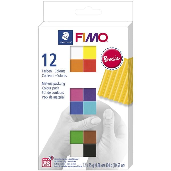 FIMO 12er-Pack Modelliermasse »Fimo soft - Materialpackung Basic« mehrfarbig Image