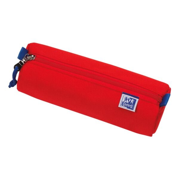 Oxford Großes Federmäppchen mit Gummiband rund farbig rot, 22x7x7 cm Image