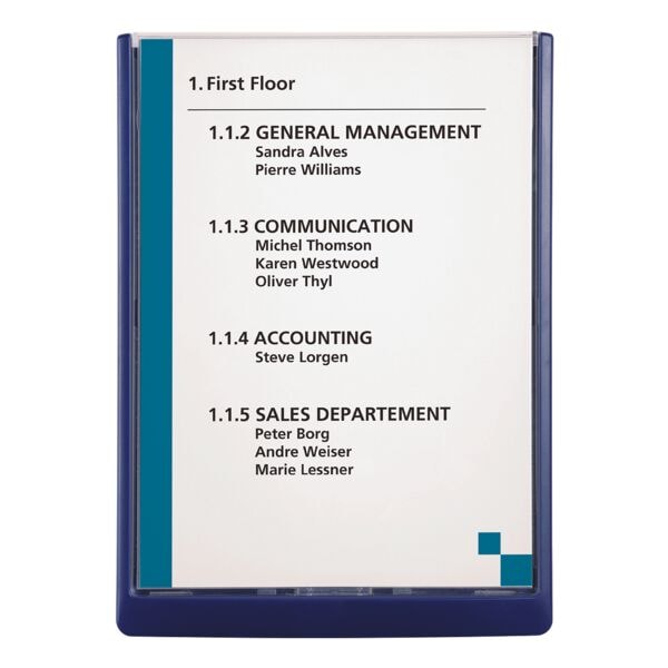 Durable 4867 Türschild »Click Sign« 210 x 297 mm (A4 hoch) blau, 21x29.7 cm Image