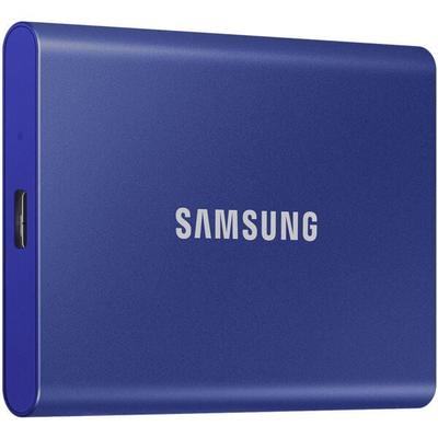 Externe Festplatte »Portable T7« blau 2000 GB blau, Samsung, 8.5x5.7x0.8 cm