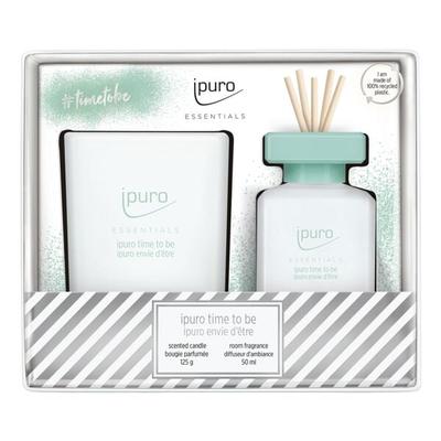 Raumduft 50 ml + Duftkerze 125 g »time to be« braun, ipuro