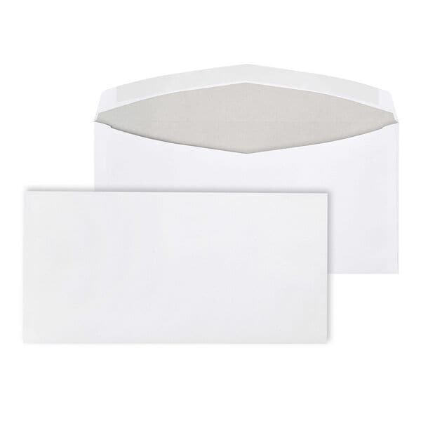 ÖKI 1000er-Pack Briefumschläge DIN lang - ohne Fenster weiß, 22.9x11.4 cm