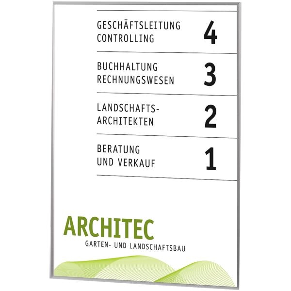 SignSystems Türschild »New Age« 21,5 x 30,2 cm silber, 21.5x30.2 cm Image