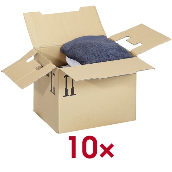 Nestler 10er-Pack Umzugskartons 44,4 x 36,9 x 50,0 cm, max. 25 kg braun Image