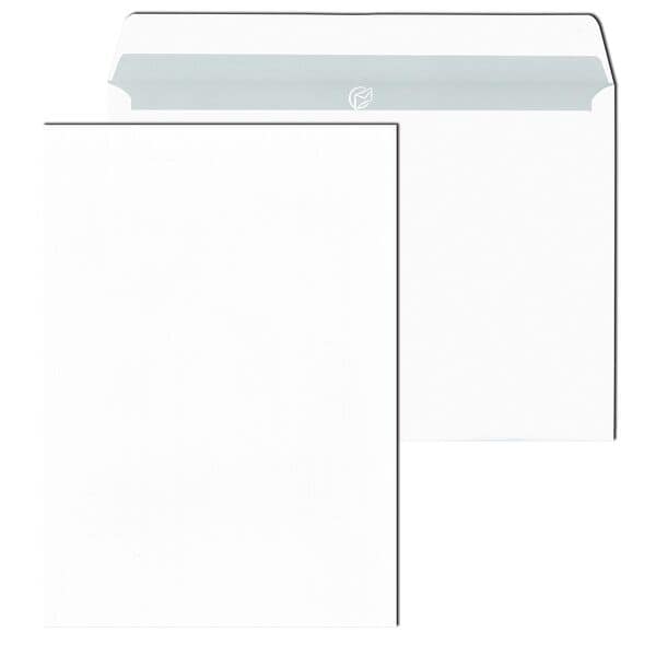 Mailmedia Briefumschläge DIN C4 ohne Fenster haftklebend - 500 Stück weiß, 22.9x32.4 cm Image