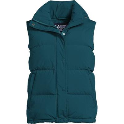 Puffer Down Gilet, Women, size: 24-26, plus, Blue, Nylon, by Lands' End