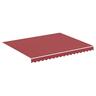 DELUKE® Markisenbespannung Markisenstoff Wasserabweisend Reißfest Rot, für 500x350cm Rahmen Markise mit Volant Markisen Ersatzstoff Markisentuch