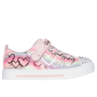 Skechers Girl's Twinkle Toes: Twinkle Sparks - Ombre Love Sneaker | Size 1.0 | Light Pink | Synthetic/Textile